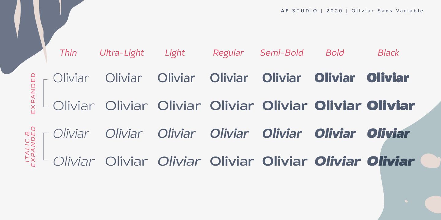 Example font Oliviar Sans #14